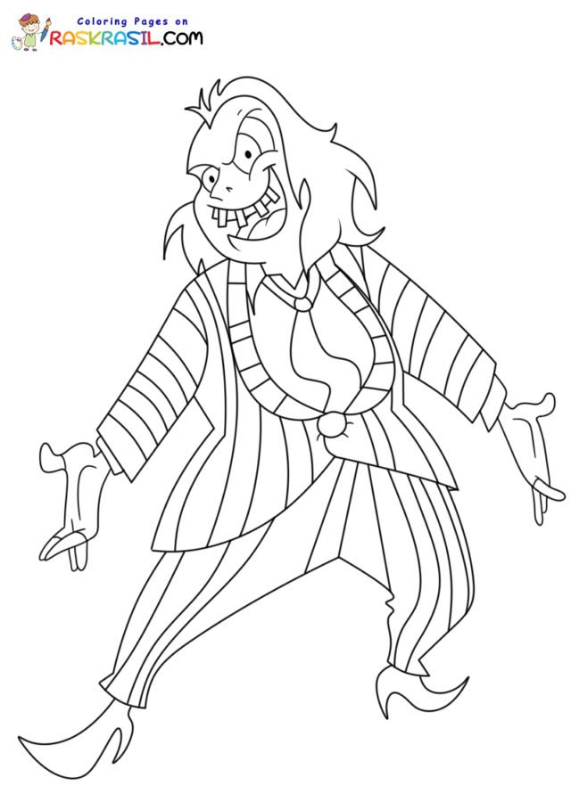 Beetlejuice coloring pages printable for free download