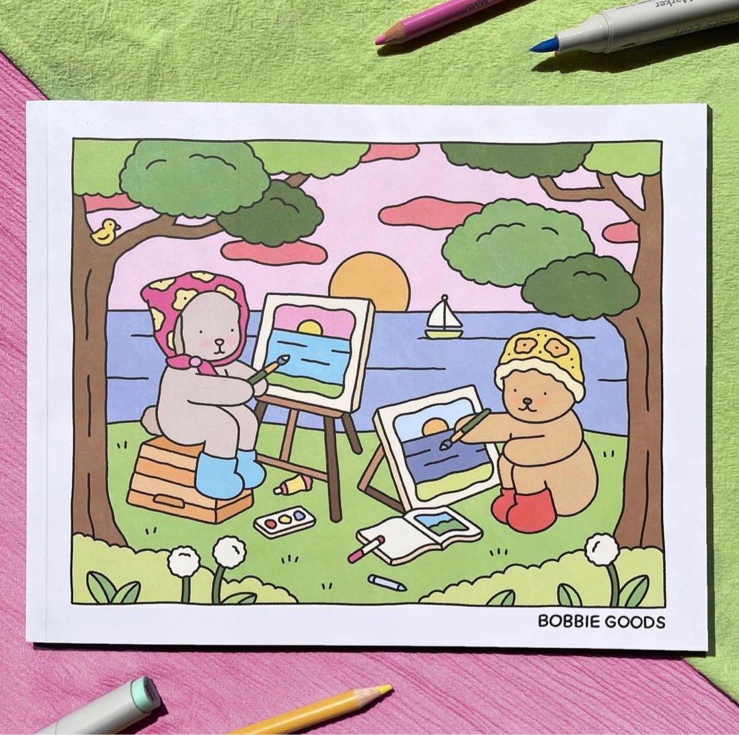 Bobbiegoods coloring book digital printables bobbie goods colouring pages hobbies toys stationery craft art prints on
