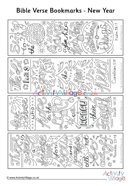 Bible verse louring bookmarks