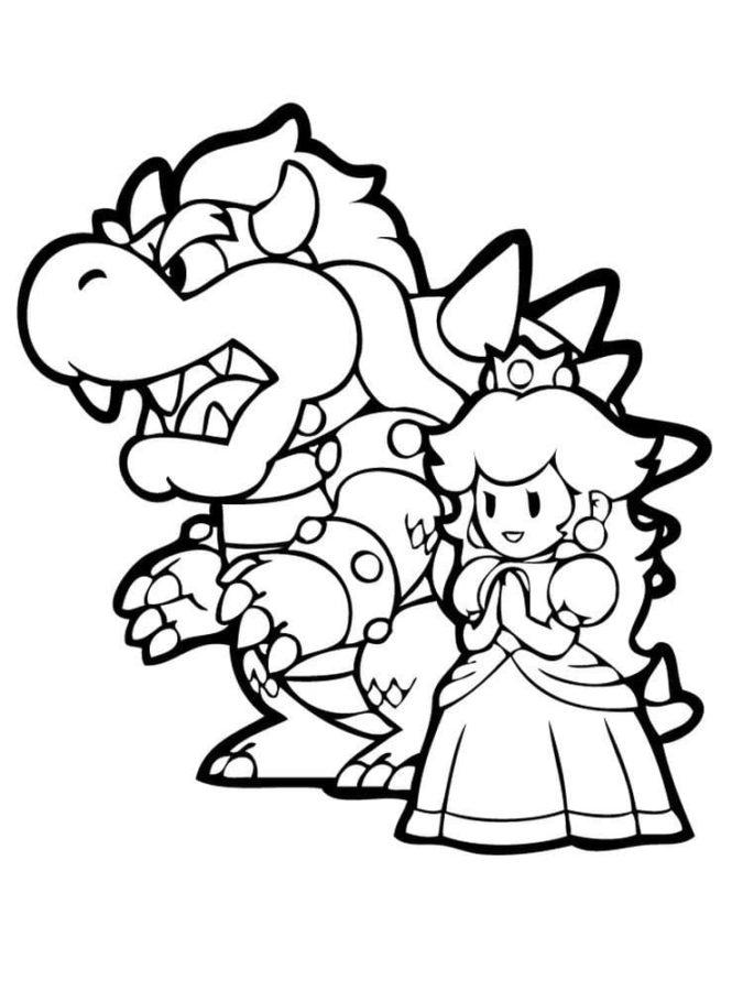 Bowser coloring pages by coloringpageswk on