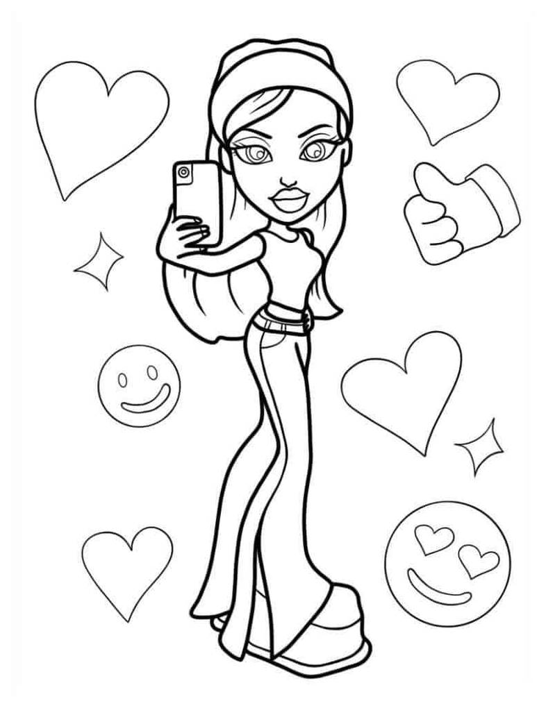 Bratz coloring pages by coloringpageswk on