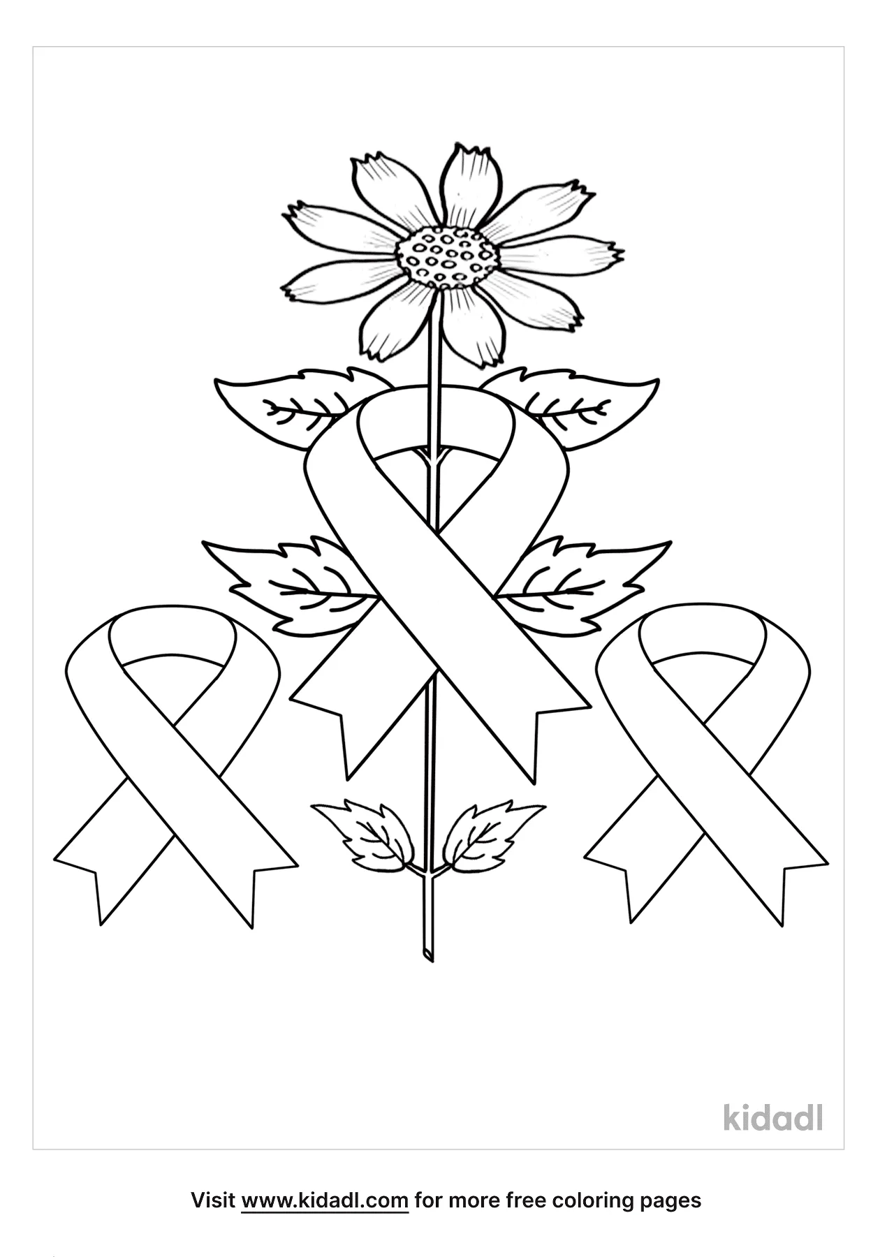 Free breast cancer ribbon coloring page coloring page printables