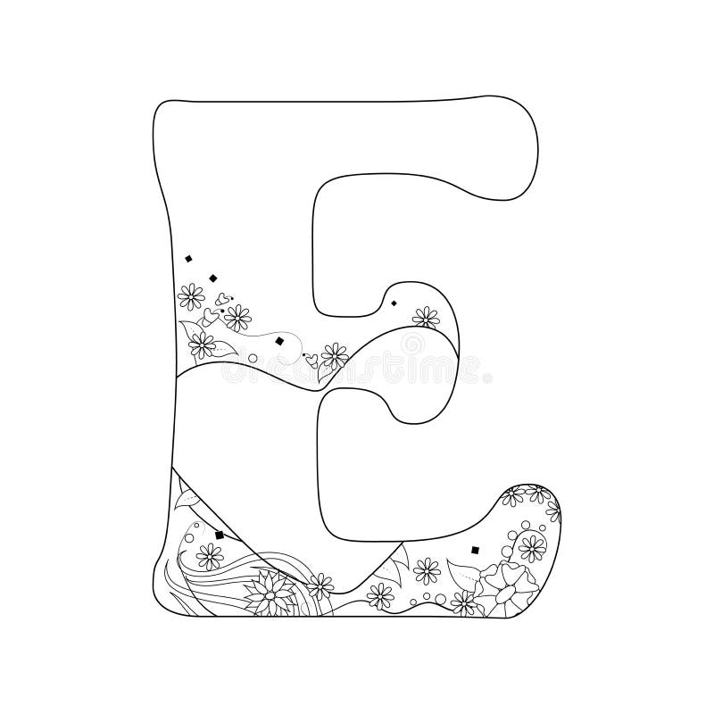 Coloring book letter e stock illustrations â coloring book letter e stock illustrations vectors clipart