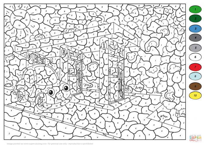 Advanced color by number worksheets