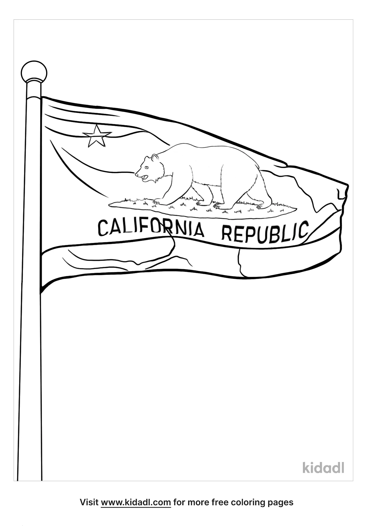 Free california flag coloring page coloring page printables