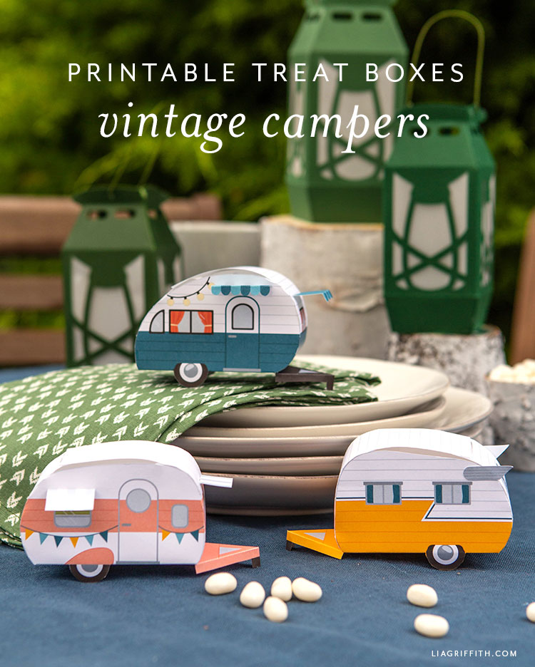 Printable camper treat boxes template