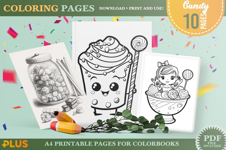 Candy coloring pages