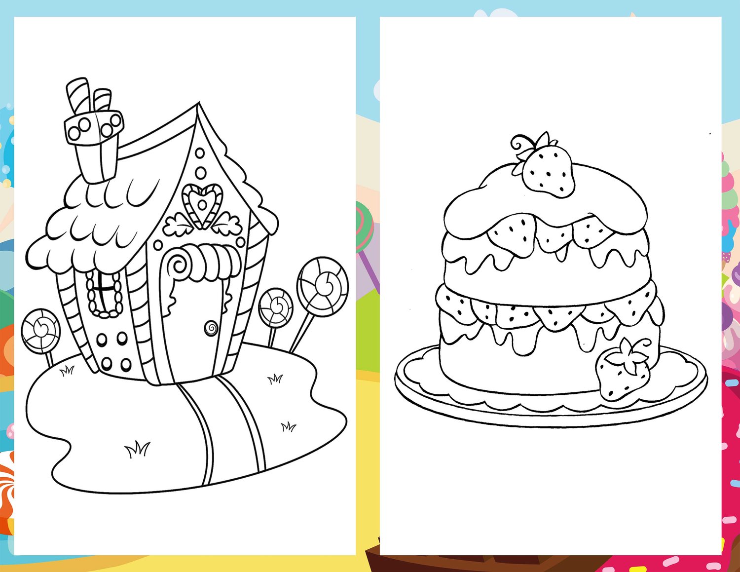 Candyland theme coloring books â regina renee designs events