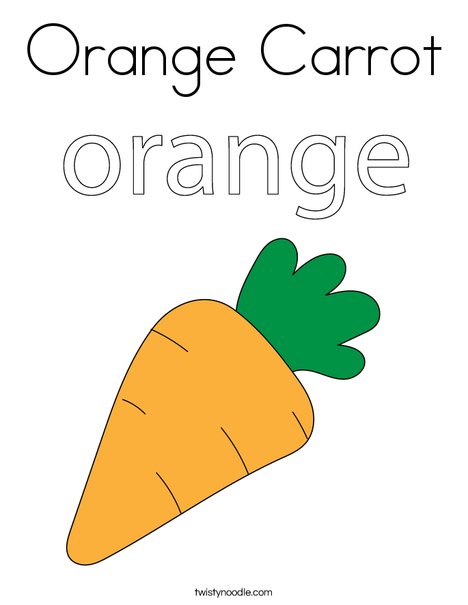 Orange carrot coloring page