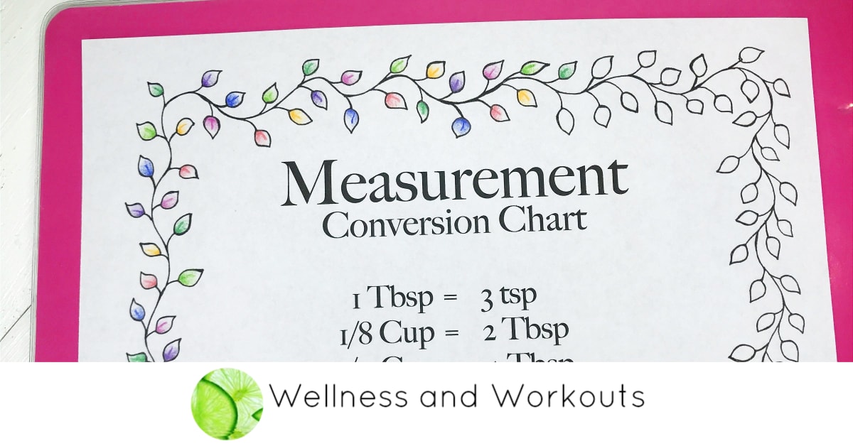 Printable graphic for cooking measurements adult coloring page