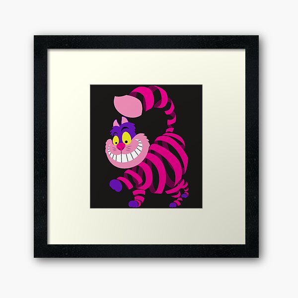 Cheshire cat smile framed prints for sale