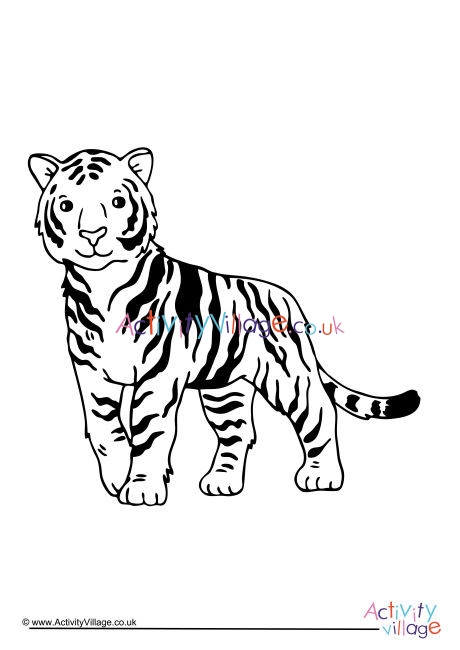 Chinese new year tiger louring page