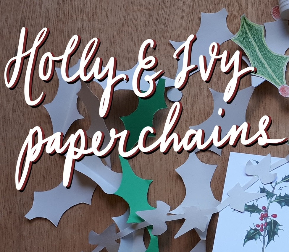 Holly and ivy christmas paperchains activity by alice draws the line â alice draws the line