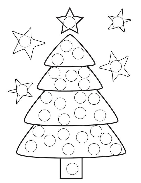 Christmas dot marker coloring pages do a dot christmas painting christmas pdf christmas printables christmas activity page for toddlers