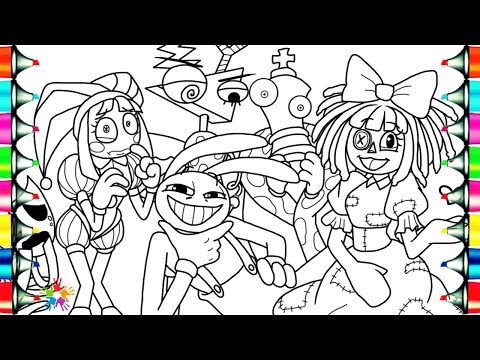The amazing digital circus coloring pages