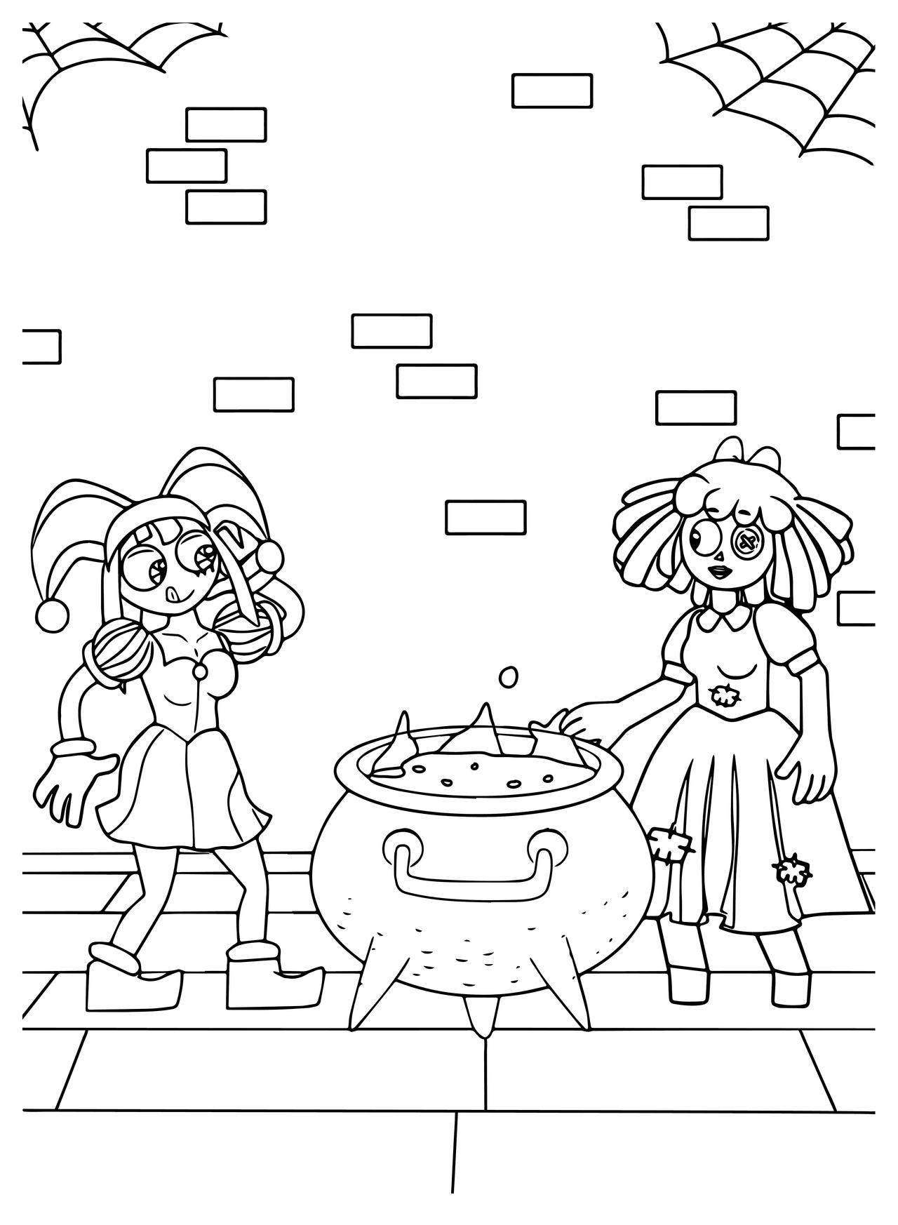 The amazing digital circus coloring pages by coloringpageswk on