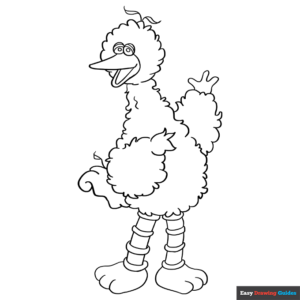 Big bird from sesame street coloring page easy drawing guides