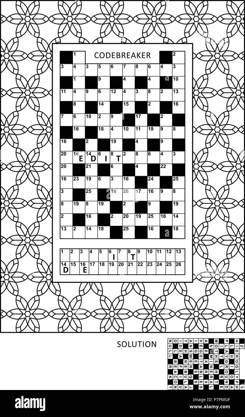 Puzzle and coloring activity page for grown