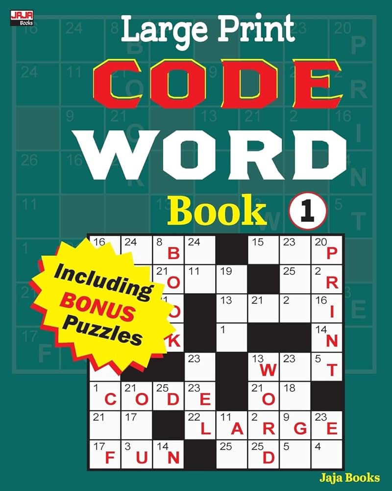 Large print code word book cleverly crafted codeword series jaja books books