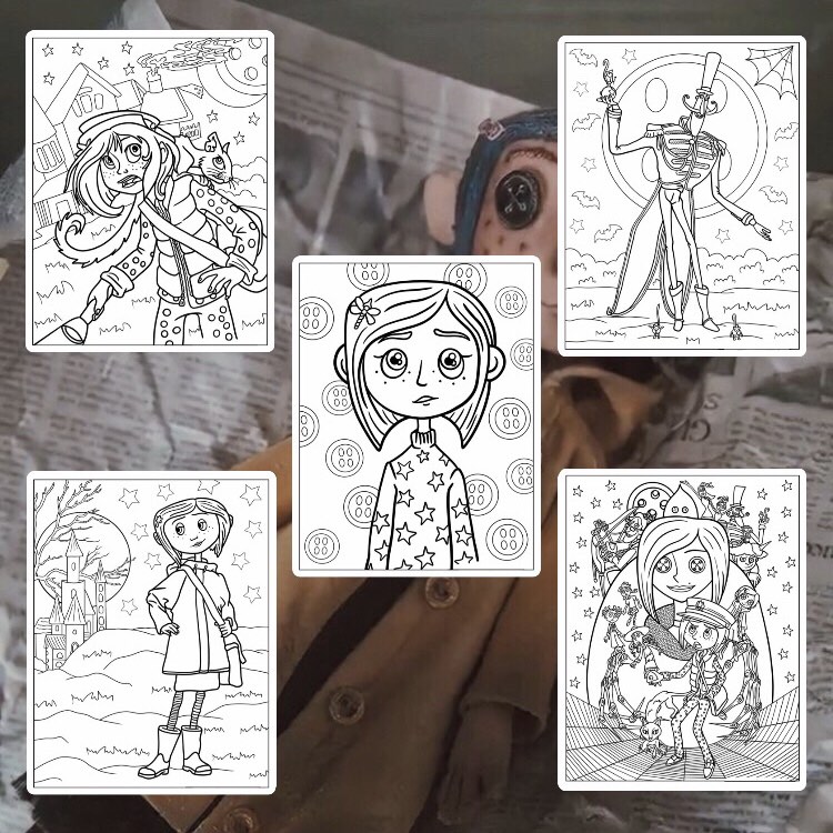 Coraline colouring pages printable hobbies toys stationery craft art prints on
