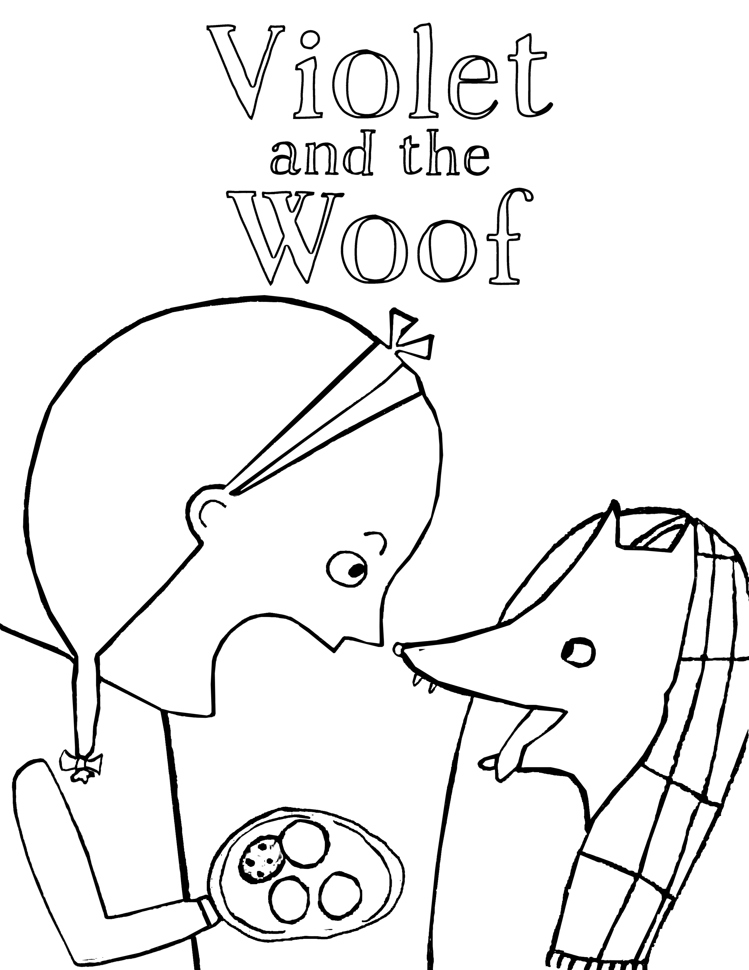 Free printable coloring pages for violet and the woof â rebecca grabill