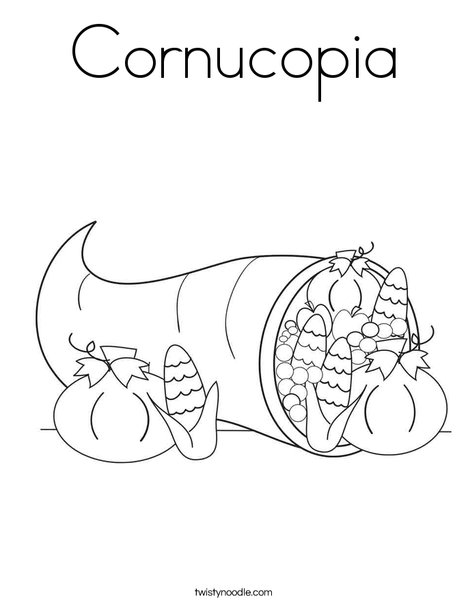Cornucopia coloring page