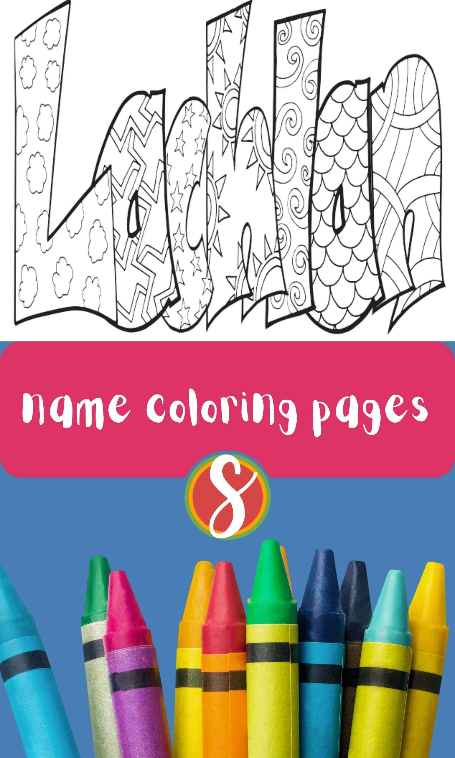 Free lachlan name coloring page printable â stevie doodles