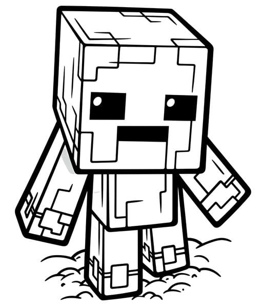 Free printable minecraft coloring pages list