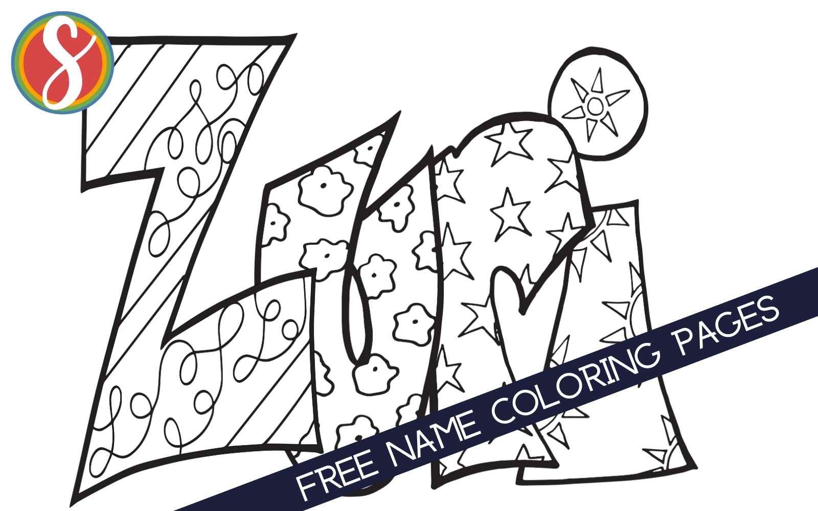 Free name coloring pages â stevie doodles