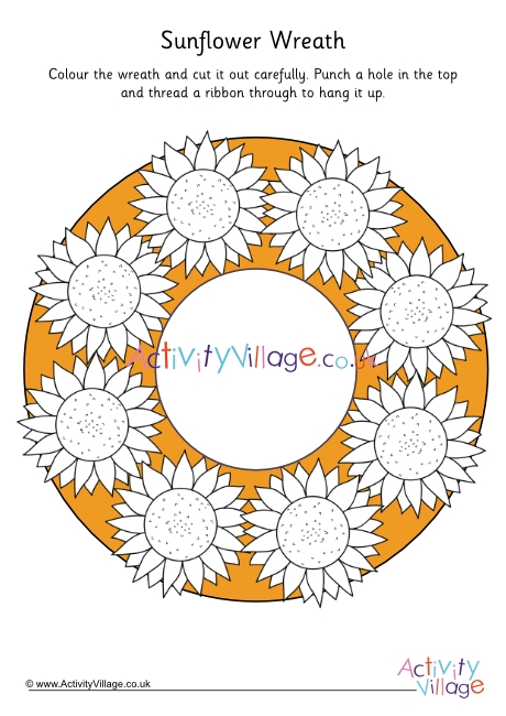 Sunflower wreath lour pop louring page