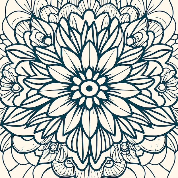 Premium vector flower coloring page vector flower line art white background cute flowers printable coloring page