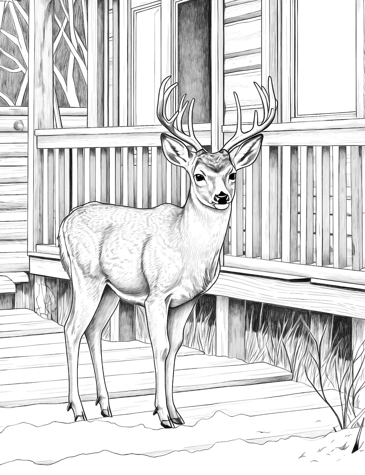 Enchanting deer coloring pages for kids and adults