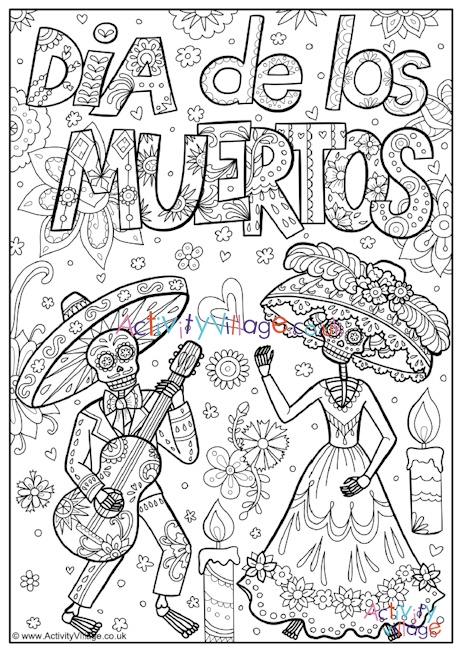 Dia de los muertos louring page