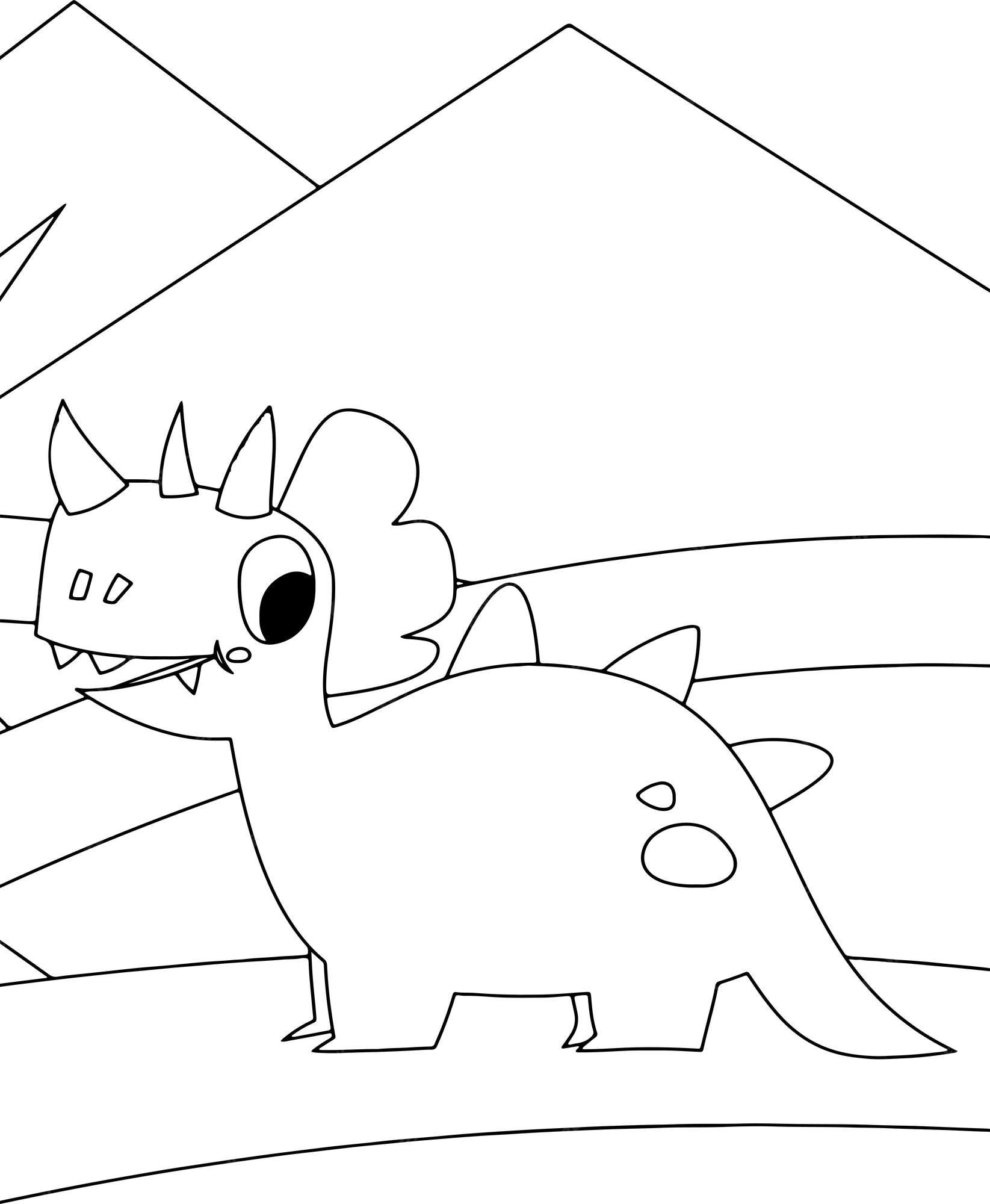 Premium vector printable dinosaur coloring pages for kids free vector
