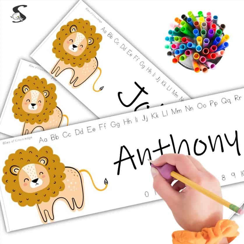 Printable name plates for desk adding a prehistoric dinosaur pop to learning