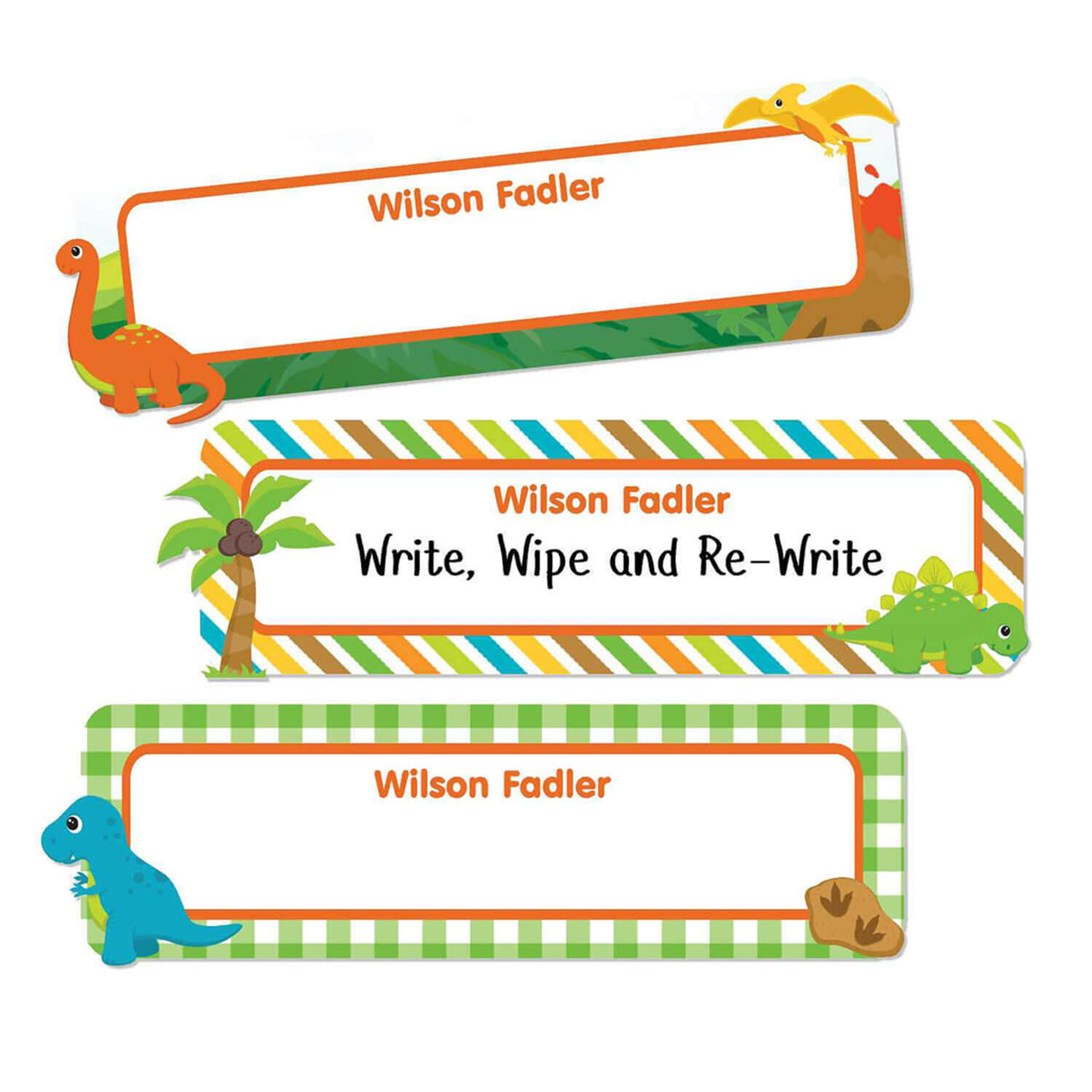 Dinosaur pattern waterproof write on labels