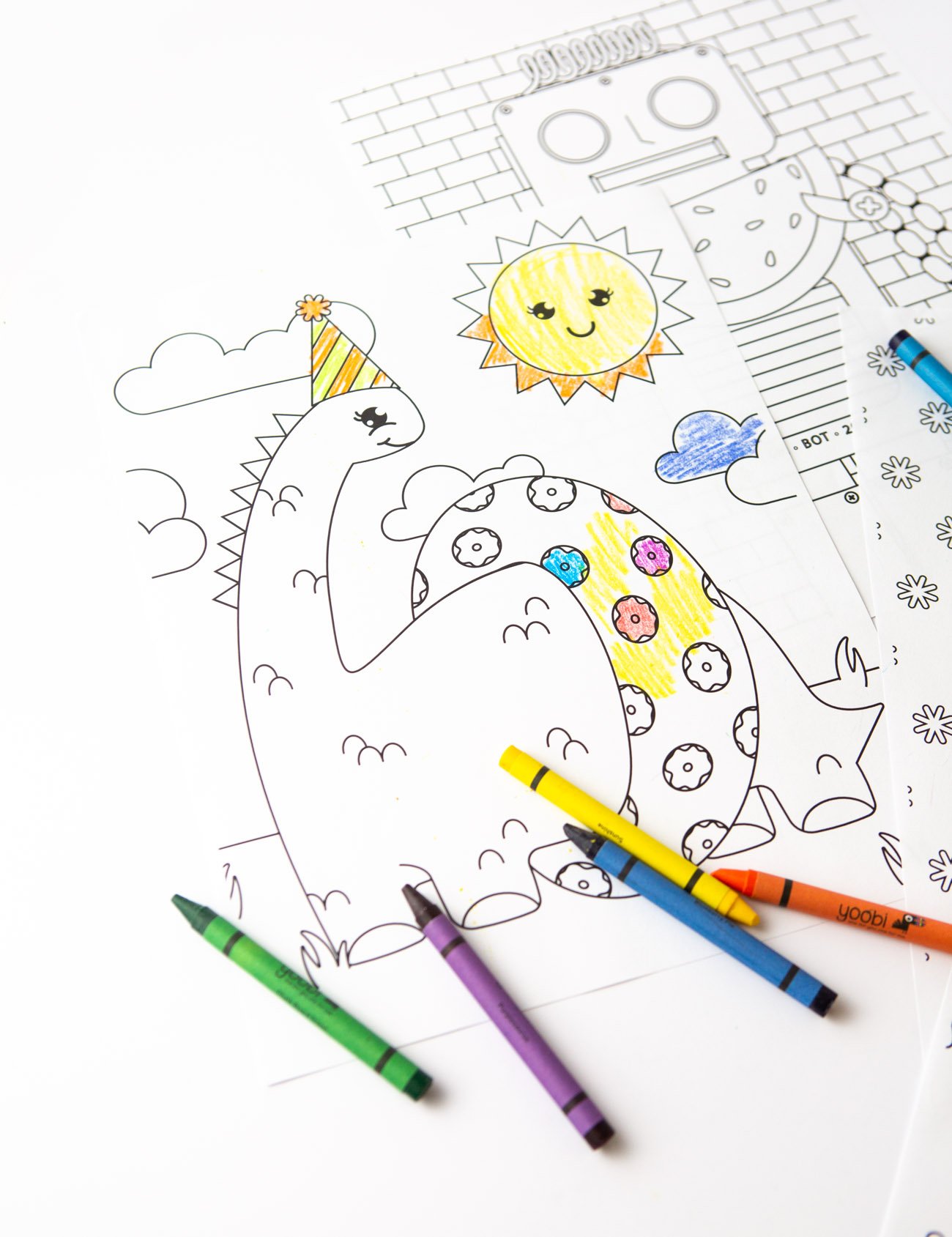 Printable dinosaur coloring page
