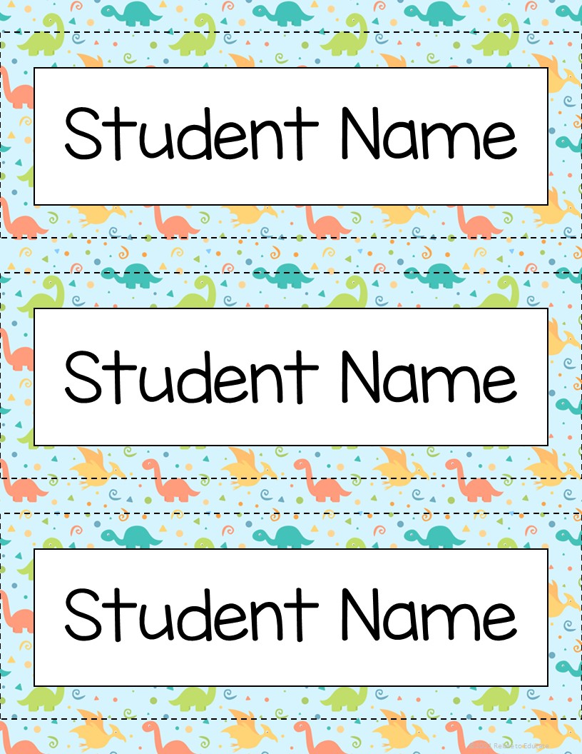 Dinosaur editable printable table name tags x made by teachers