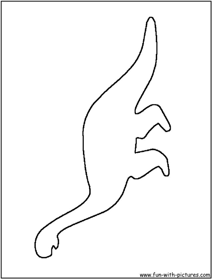Simple green dinosaur outline