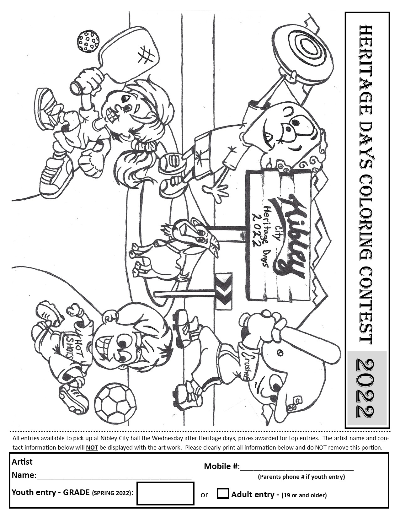 Coloring contest heritage days â nibley city