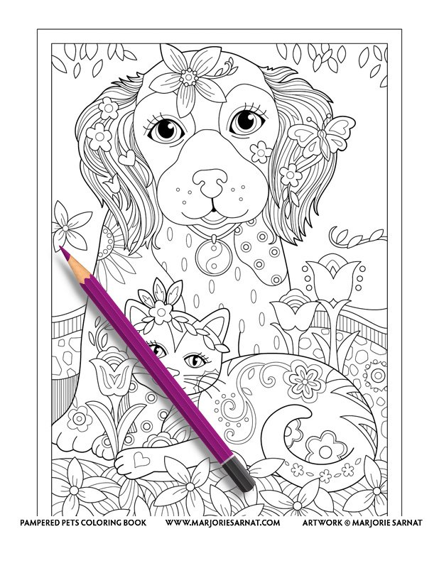 Pampered pets â marjorie sarnat design illustration