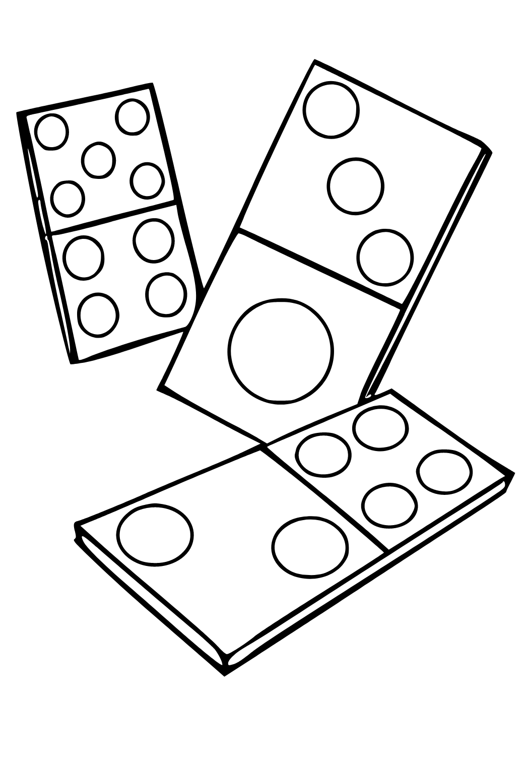 Free printable games dominoes coloring page for adults and kids