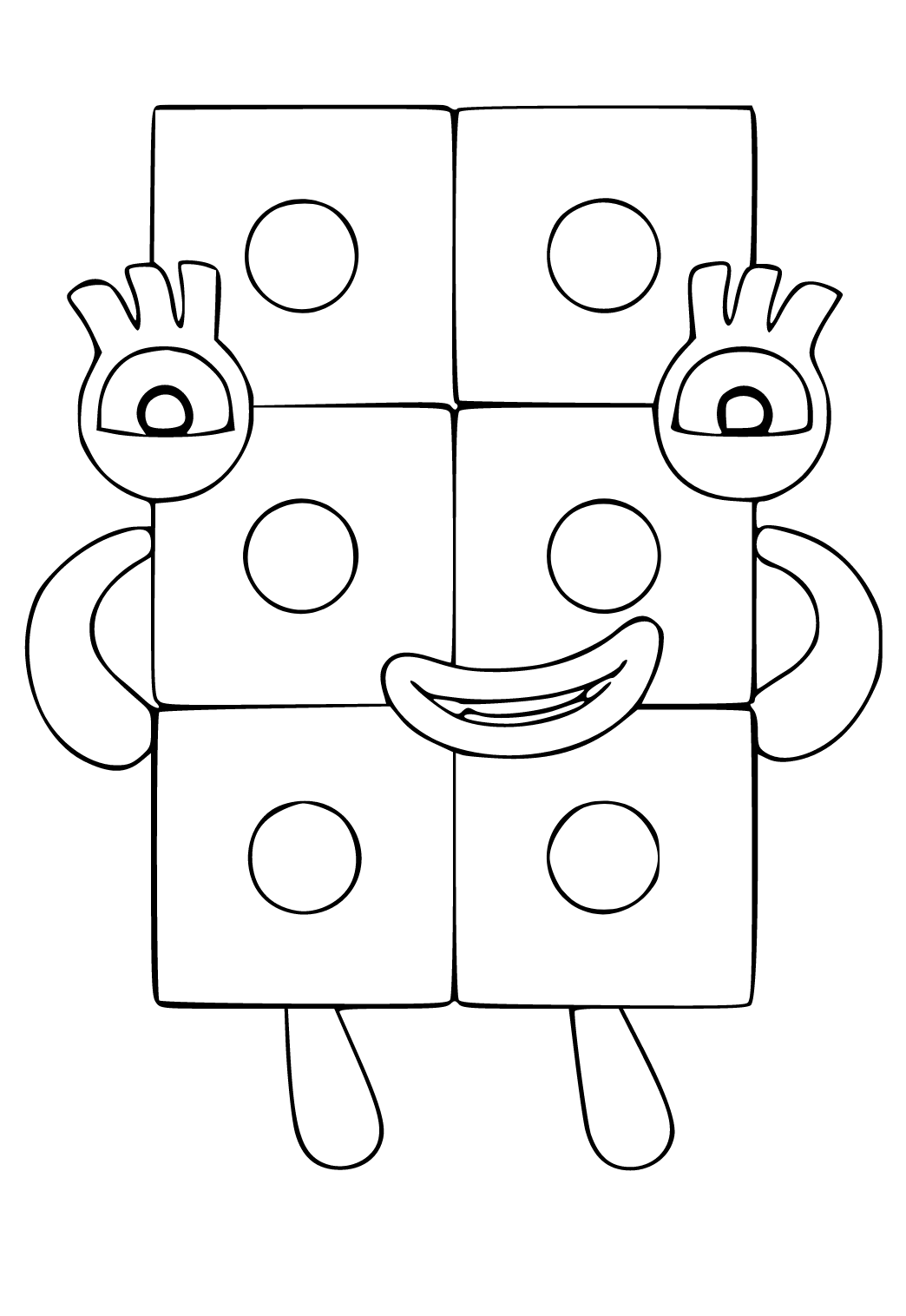 Free printable numberblocks dominoes coloring page for adults and kids