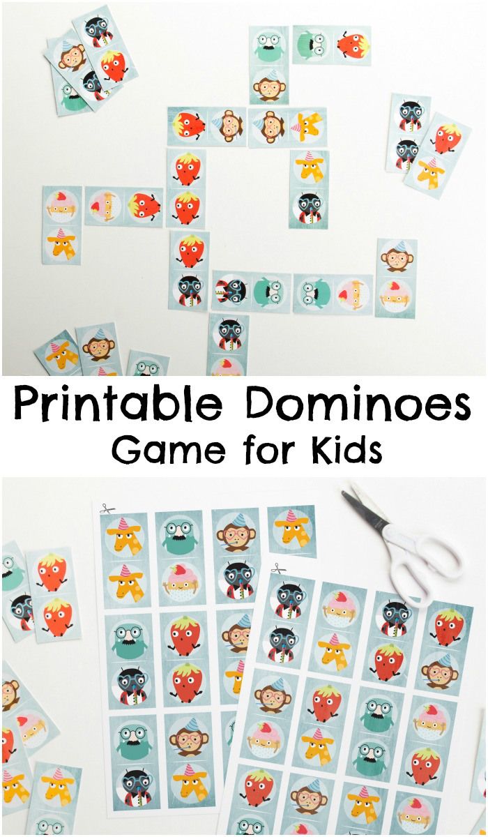 Printable dominoes game for kids domino games games for kids printable games for kids