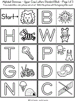 Printable alphabet dominos dominoes