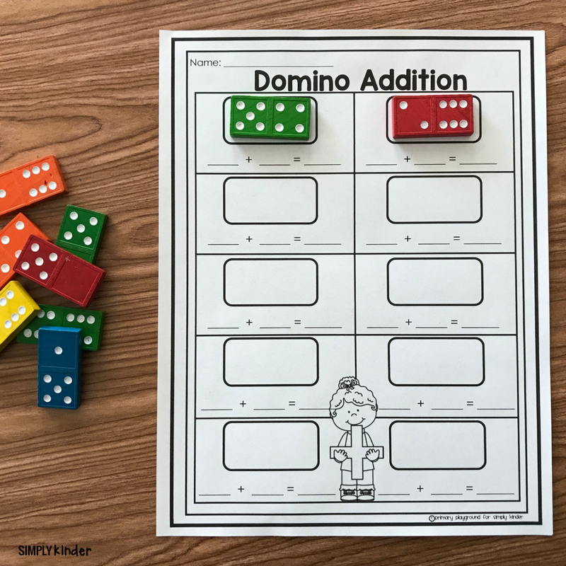 Free printable domino addition