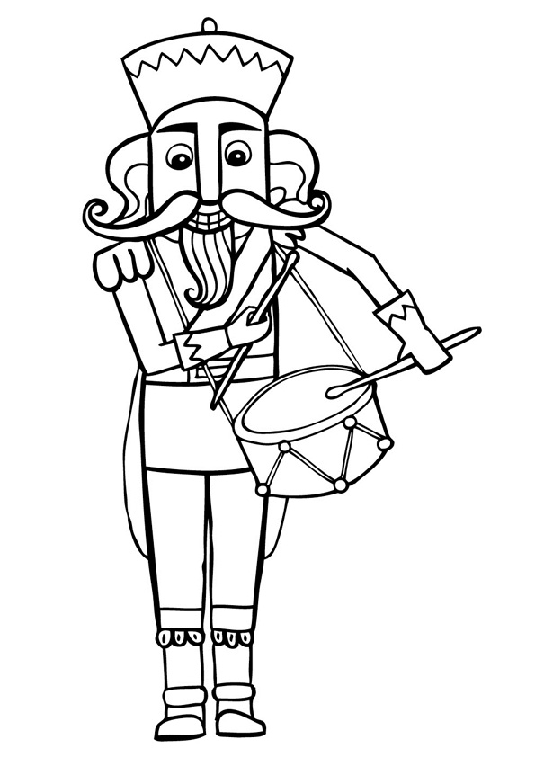 Coloring pages nutcracker with drum coloring pages for kids