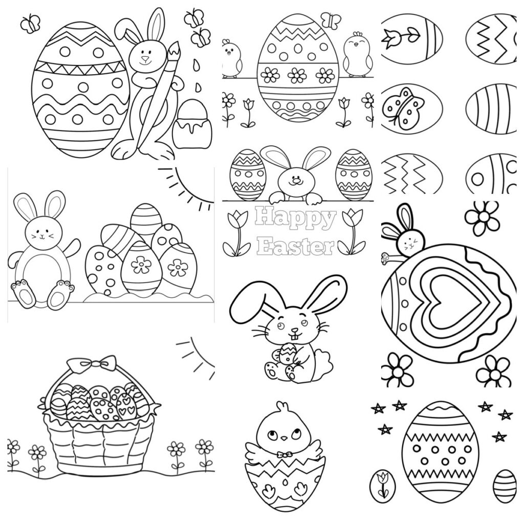 Printable easter coloring pages
