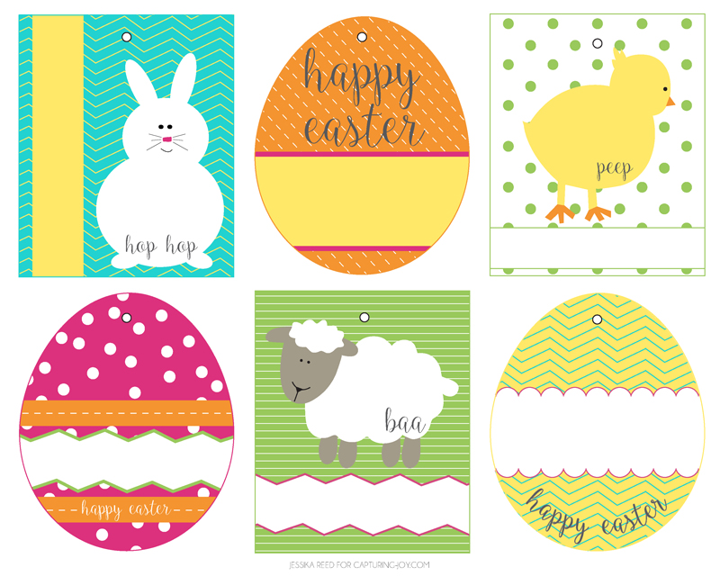 Free easter basket gift tags