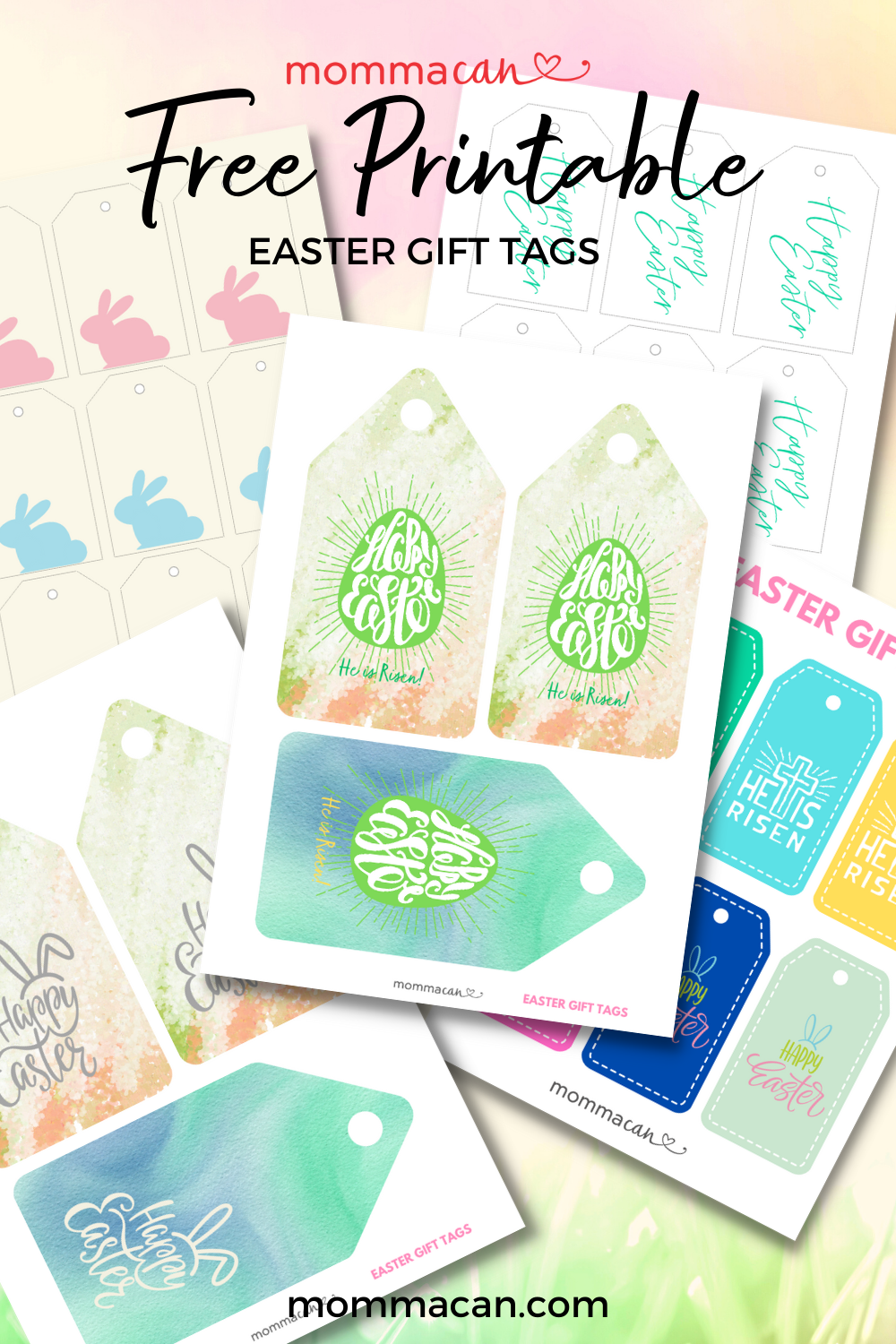 Free printable easter gift tags